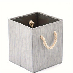 Storage Box w/ Rope Handle Clothes Basket Bedroom Dorm Organization