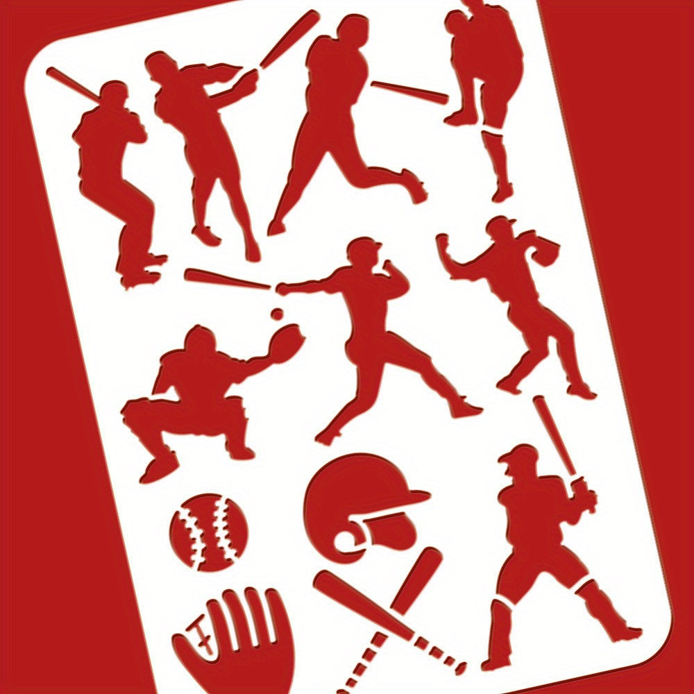 Baseball Player Stencil Sports Theme Craft Template