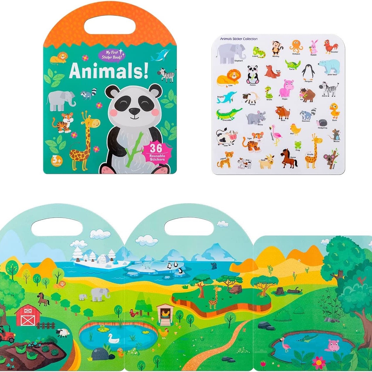 Portable Children's Quiet Books Cartoons Stickers Music Education Toys