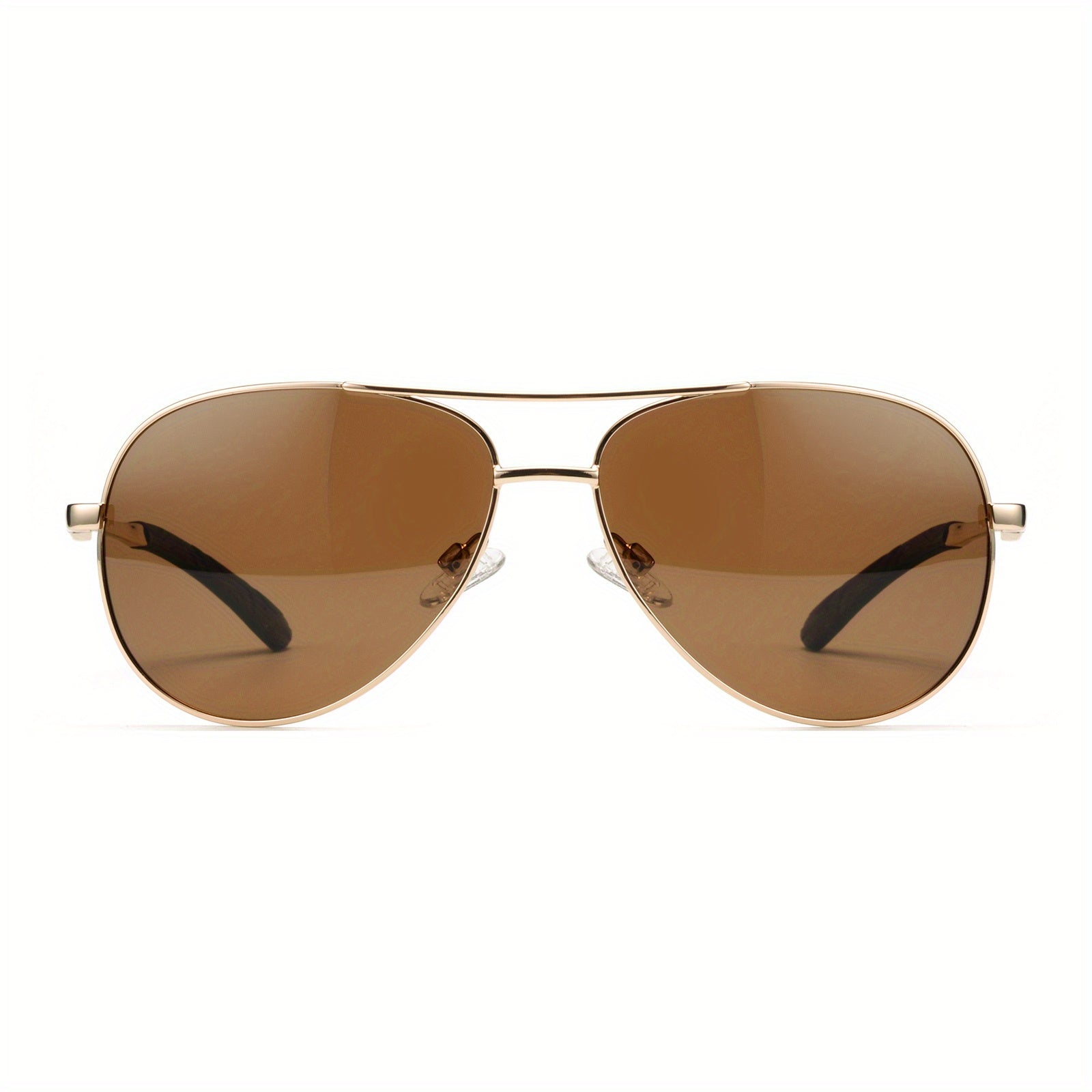 OUWEN Polarized Aviator Sunglasses Men Flexible Metal Sun Glasses VF2202