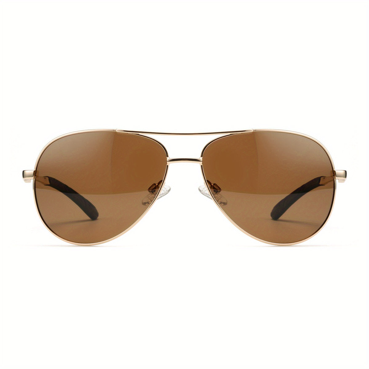 OUWEN Polarized Aviator Sunglasses Men Flexible Metal Sun Glasses VF2202