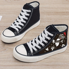 Christmas Plush Lined Thermal Chunky Canvas Sneakers