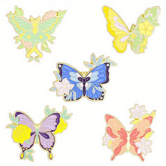 5pcs Butterfly Moth Animal Insect Brooch Pin Lapel Pins For Men