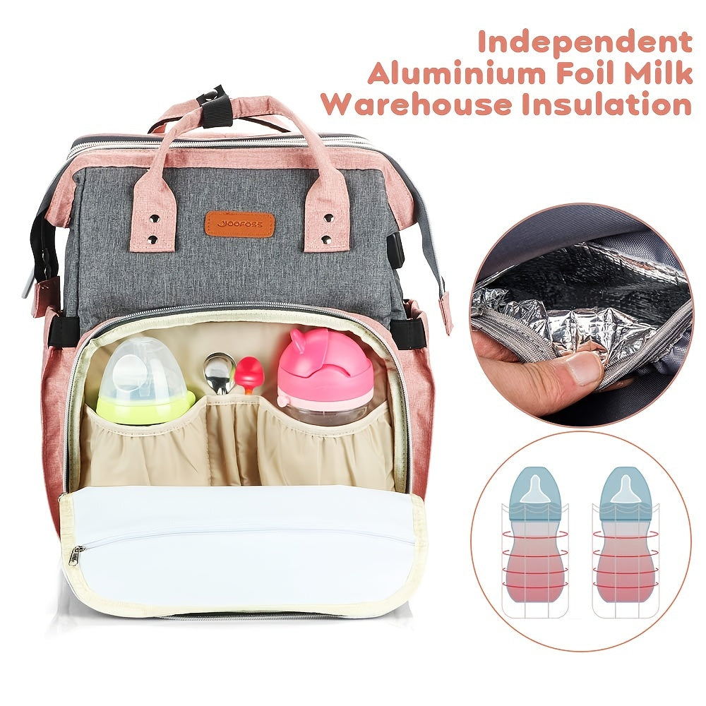 Large Capacity Foldable Mommy Bag Bed Waterproof Diaper Bag