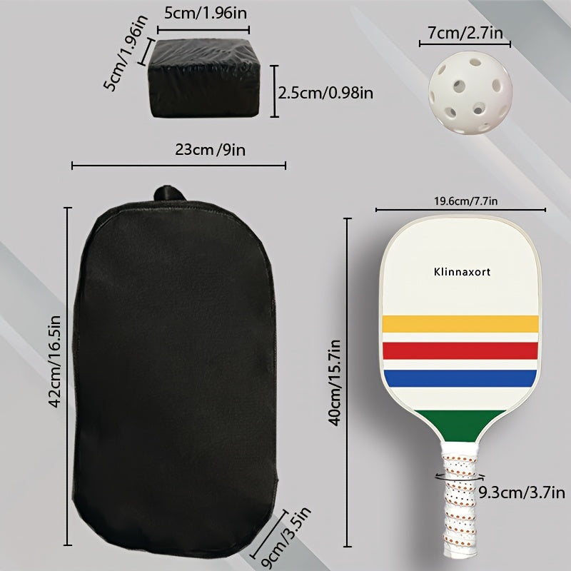 Pickleball Racket Set w/ 4 Rackets, 4 Balls, Handbag & Wipe