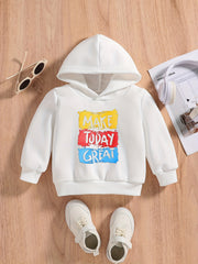 Fist Letter And Sunflower Print Baby's Sweatshirt