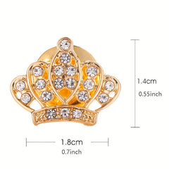Fashionable Diamond Horse Needle Crown Brooch for Men's Suits Shirts