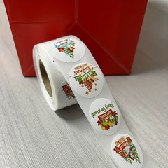 500 Stickers Merry Christmas Label Roll Self Adhesive Labels For Holiday