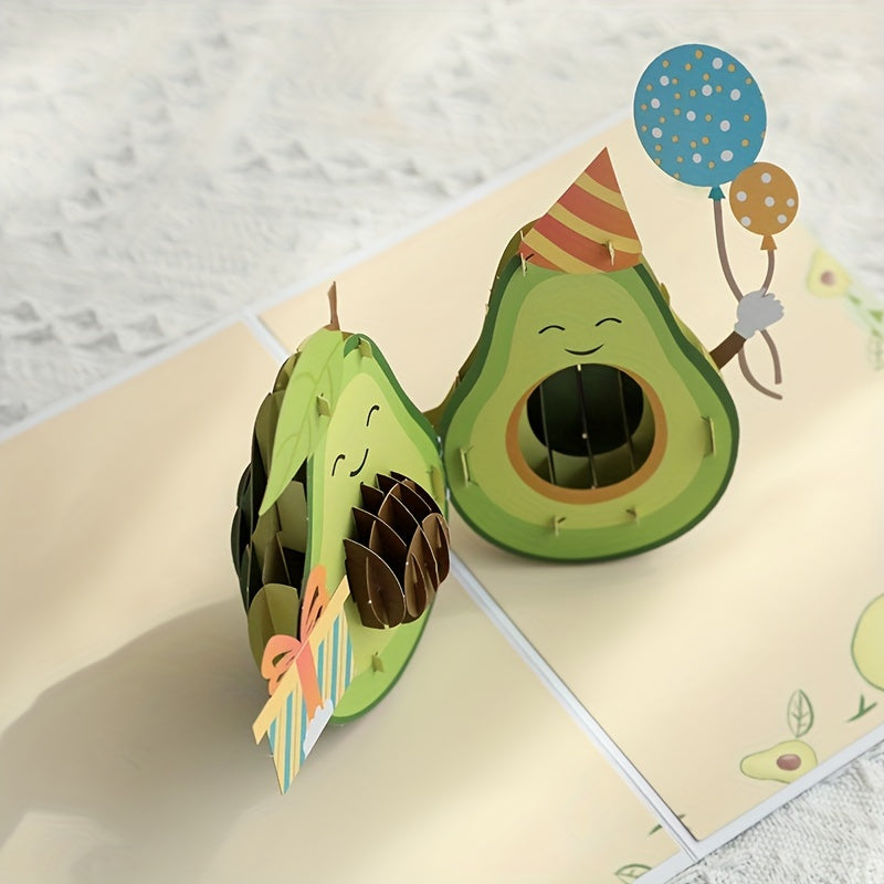 3D Avocado Birthday Card - Send Unique Wishes