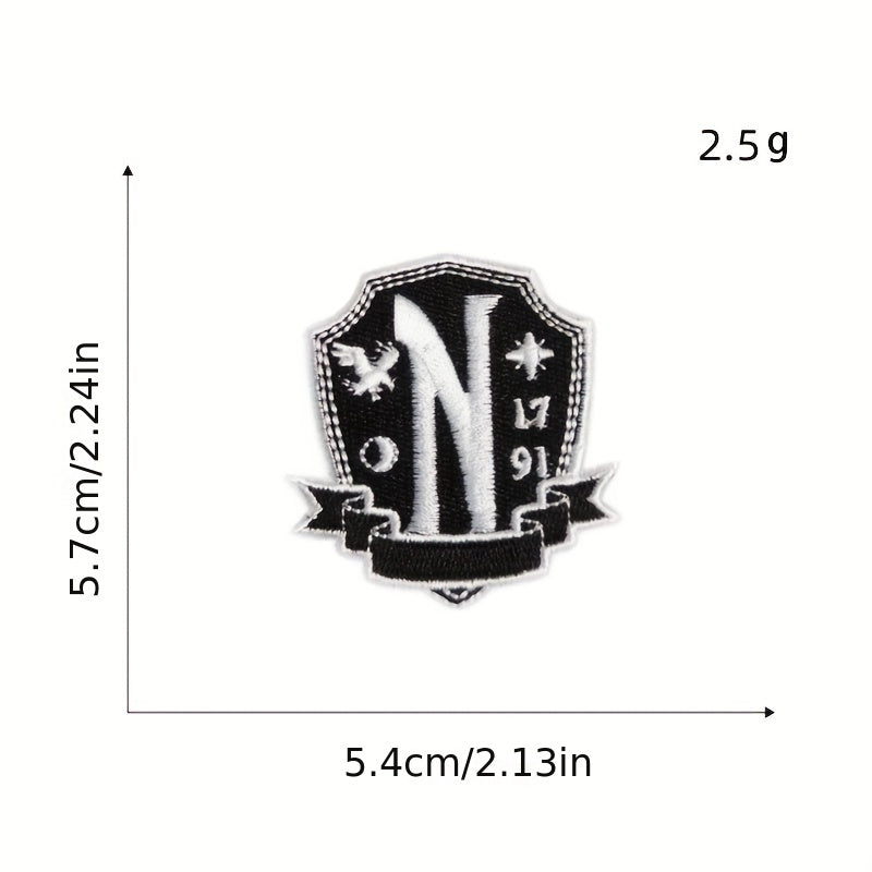 9pcs Thriller Iron On Patches For Men Sew On Embroidered Applique Repair Patch