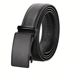 Men's Leather Auto Buckle Adjustable Belt