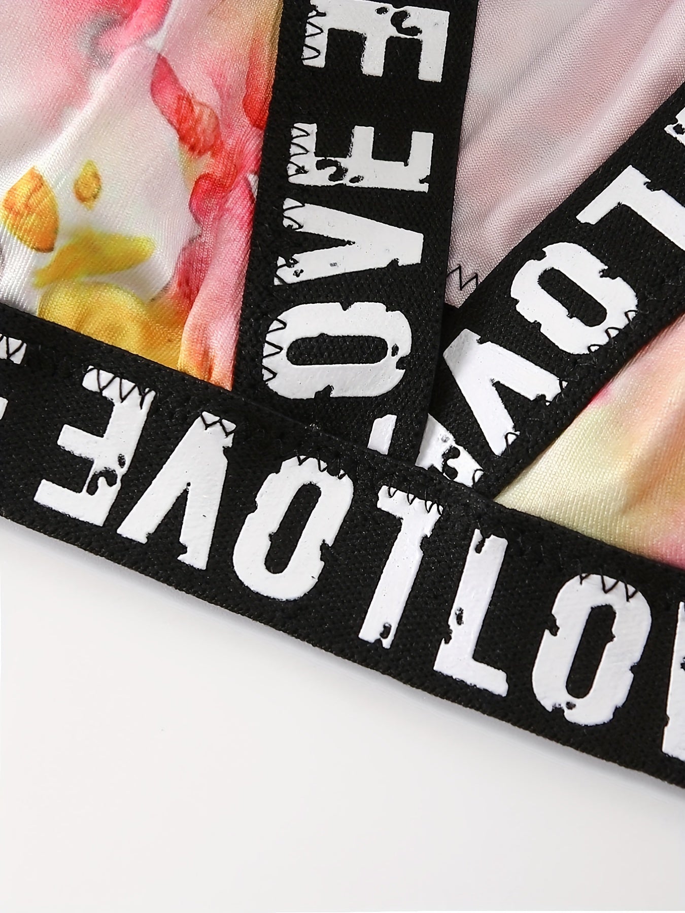  Tie Dye Floral Bralette & Panty Set