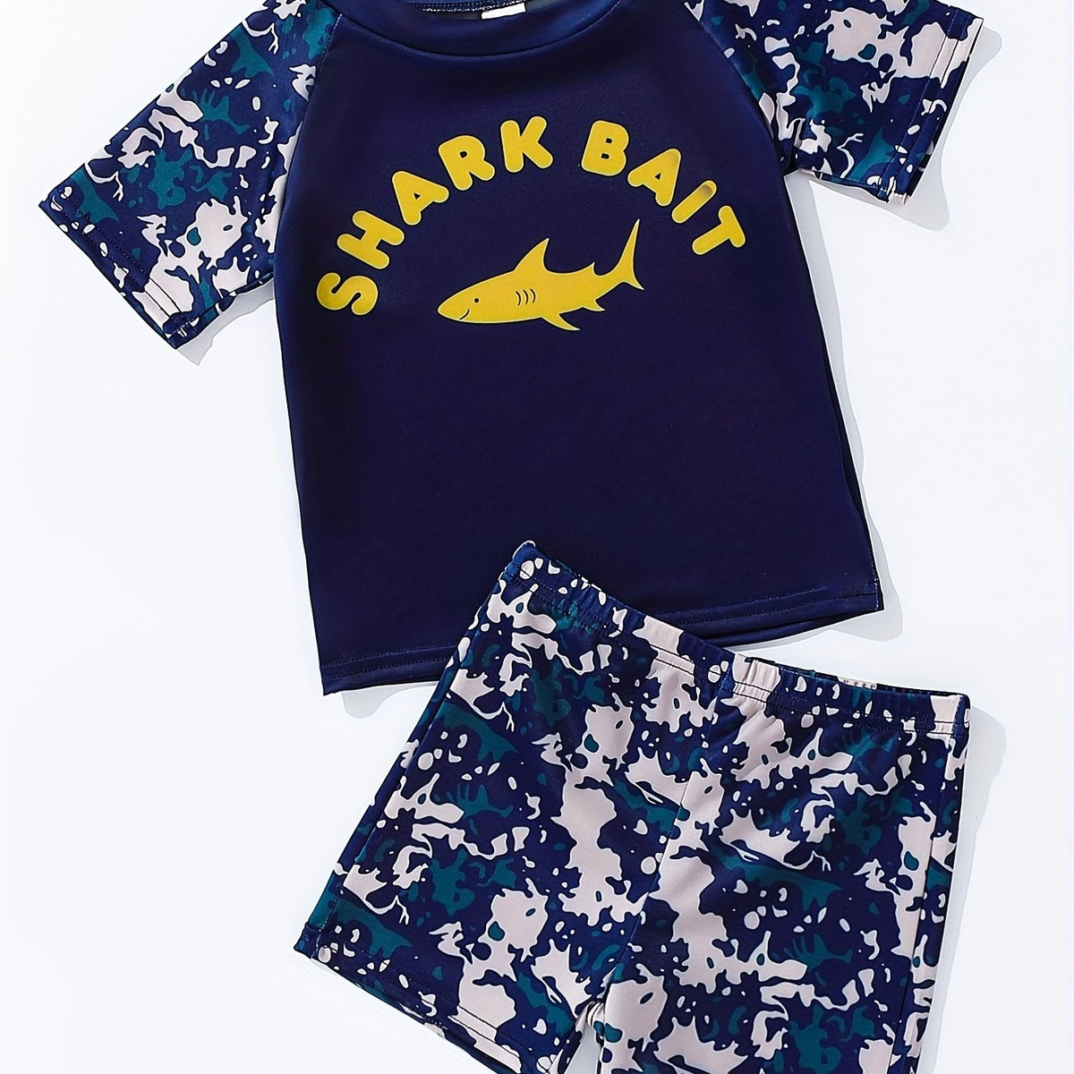 Boys Shark Bait Swim Set Trunks & Tops for Beach Vacation
