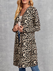  Leopard Print Long Sleeve Cardigan
