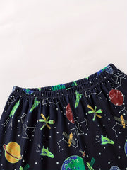 Space Planets Pajama Set for Kids Long Sleeve Top & Pants