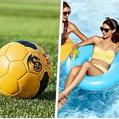 Portable Basketball Pump with Storage Net Bag and Air Needle