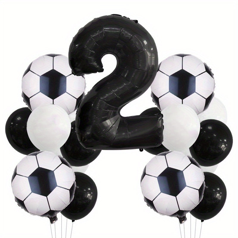 17pcs Football Theme Kids Birthday Party Decor Set