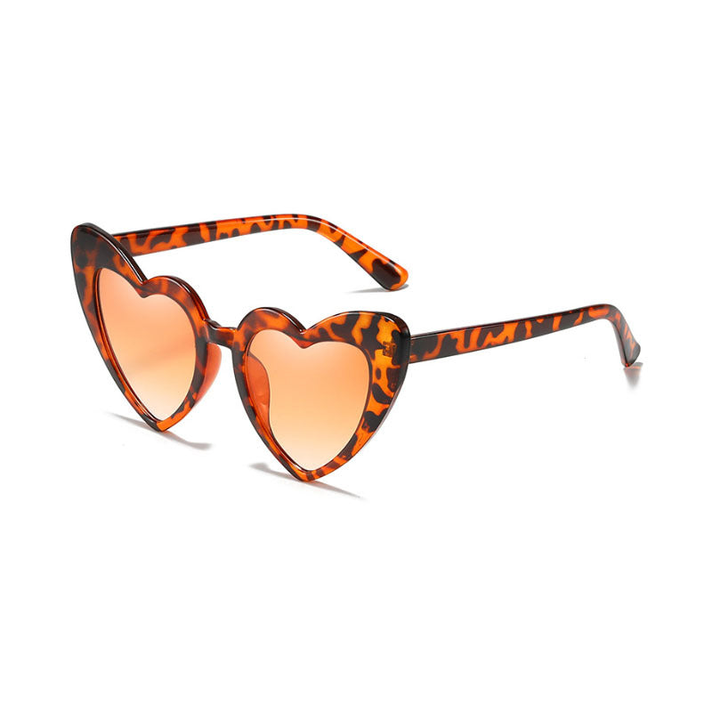 Heart Sunglasses For Women Cat Eye Glasses UV400 Colorful Frame Tined Lens