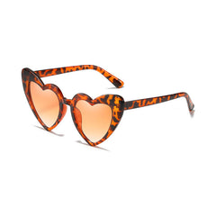Heart Sunglasses For Women Cat Eye Glasses UV400 Colorful Frame Tined Lens