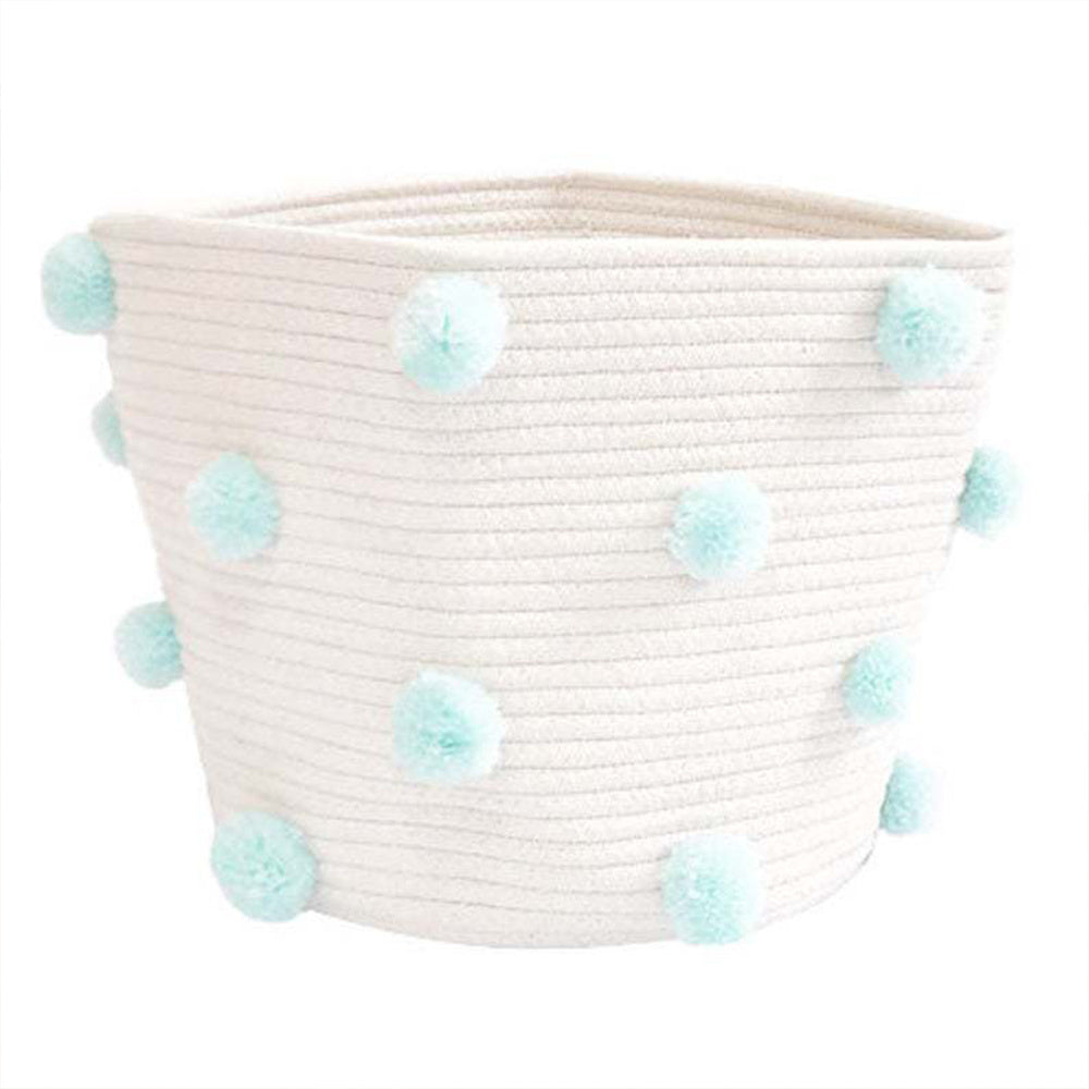 Kids' Fur Ball Storage Bucket Toy Diaper Clothes Storage Box Basket