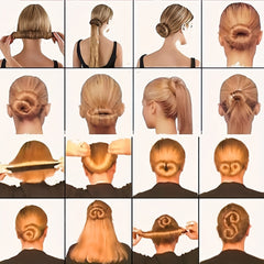 Magic Hair Bun Maker Twisted Updo French Curls Fast & Easy Crown Styler