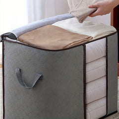 Large Capacity Storage Box Zipper Dustproof Organizer Clothes Container