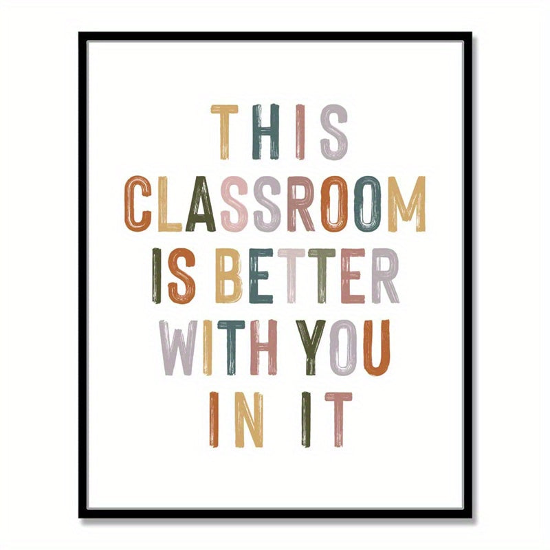 8x10 Boho Classroom Decor: Better With You In It Wall Art