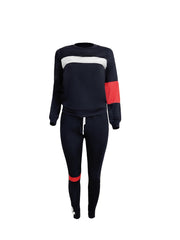 Striped Long Sleeve Top & Pants Set for Fall/Winter