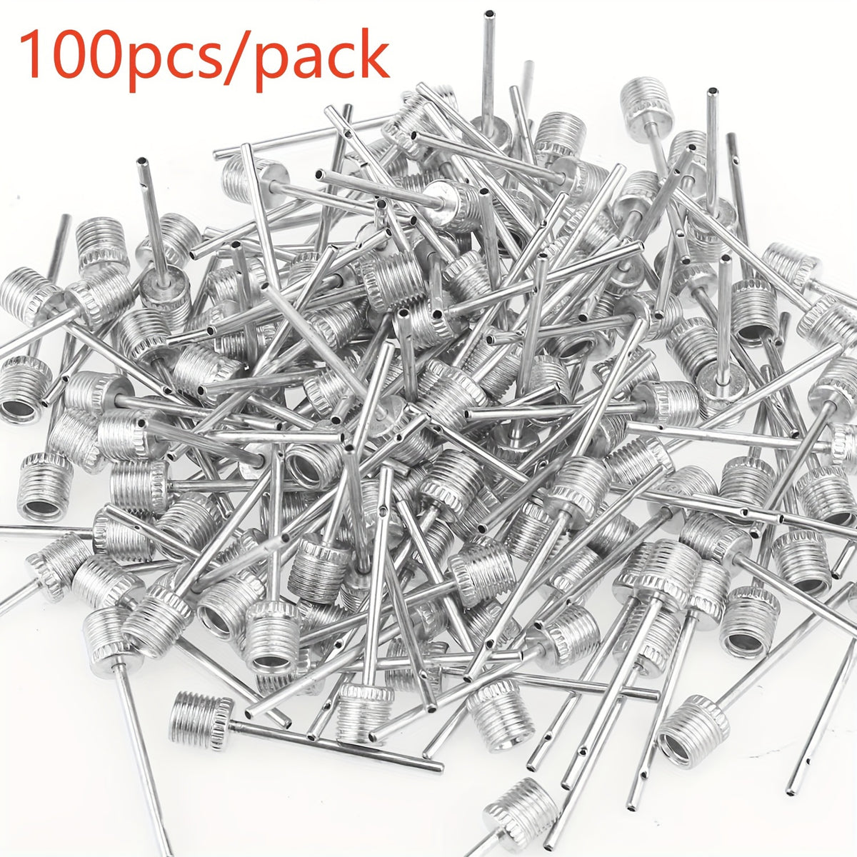 100pcs Basketball Pump Needles Air Pump Needles with Storage Box