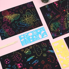 Rainbow Scratch Off Notebook Set - 12 Sheets