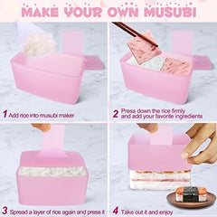 7pcs DIY Sushi Maker Set - Plastic Tool, Rice Mold, Ball Mold