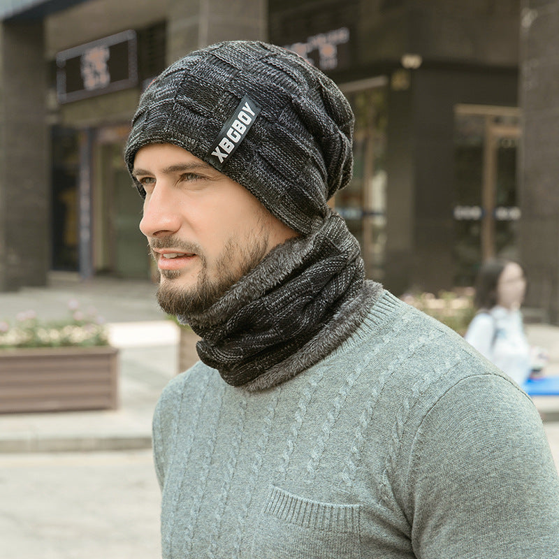 Urban Beanie Hat & Scarf Set Thick Fleece Skull Cap Halloween & Day of the Dead