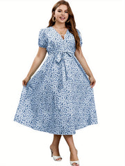  Women's Ombre & Gingham Print Maxi Dress