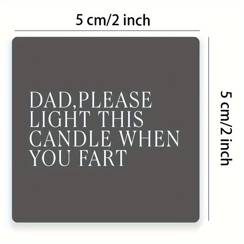 3pcs Dad Candle Toilet Humor Stickers Waterproof Decorations
