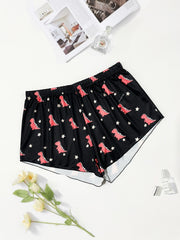 Women's Plus Dinosaur & Star Print Stretch Pajama Shorts