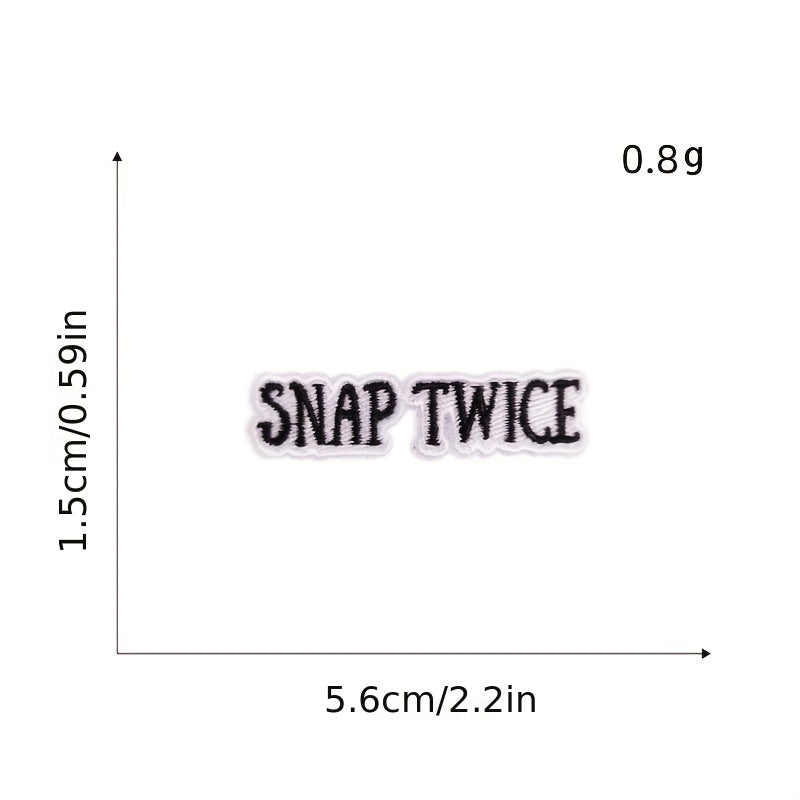 9pcs Thriller Iron On Patches For Men Sew On Embroidered Applique Repair Patch