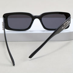 Y2K Rectangle Frame Sunglasses Metal Star Decor UV400