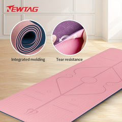 Non Slip Yoga Mat Thicken Widen Soft Fitness Mat Comfortable Workouts