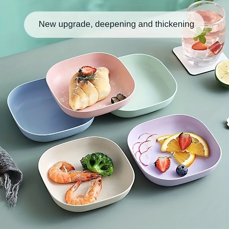 10pcs Reusable Fruit Dish Washable Snack Plate with Base Creative Candy Plate