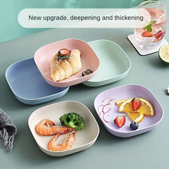 10pcs Reusable Fruit Dish Washable Snack Plate with Base Creative Candy Plate