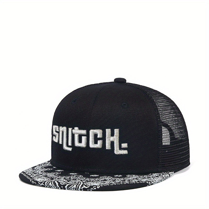 Unisex Breathable Adjustable Baseball Cap With Letter Embroidery