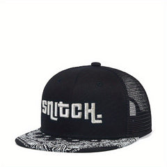 Unisex Breathable Adjustable Baseball Cap With Letter Embroidery