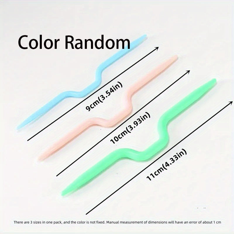 4pcs Weaving Tool Needle Sweater Scarf Cable Needle Woolen Needle