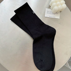 Letter Print Socks Mid Tube Women's Stockings