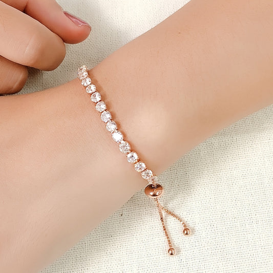 18K Plated Tennis Bracelet Full Zircon Chain Personality Hand Jewelry