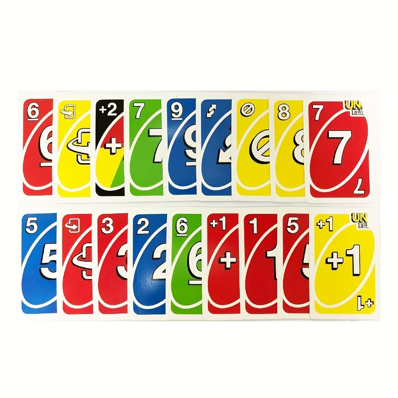 112pcs Game Playing Cards Reverse Use 0-9 Numbers and Functional Cards