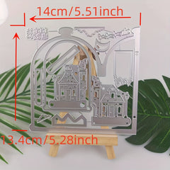 1pc Christmas House Metal Cutting Die DIY Card Scrapbook Decoration