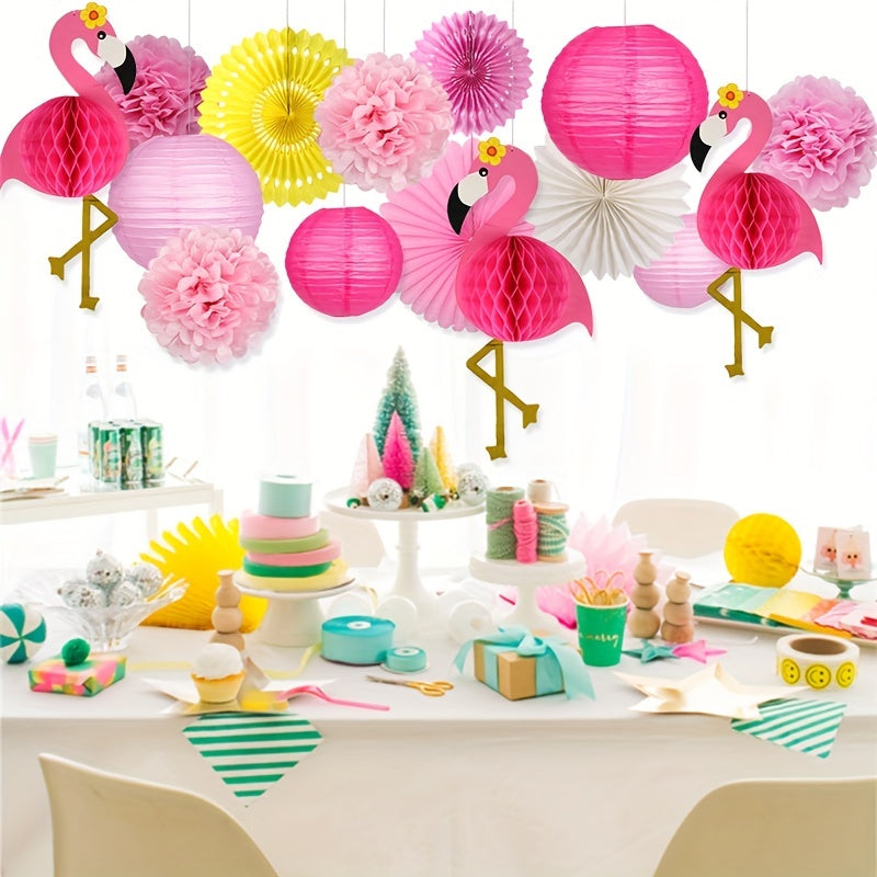 Flamingo Party Decorations Set - Luau Birthday Tropical Bachelorette Party