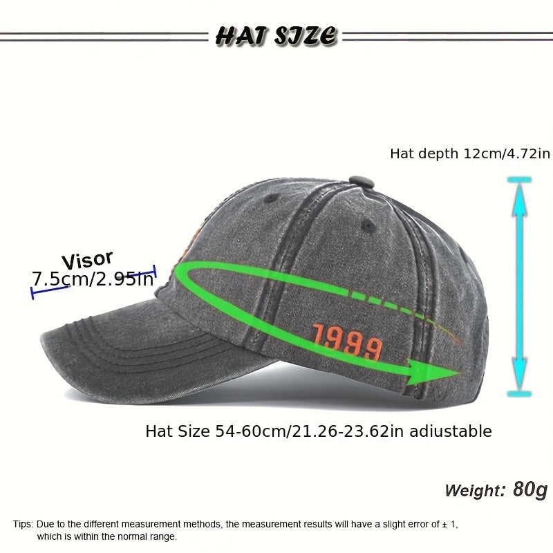 Distressed C Embroidered Sun Hat Baseball Cap
