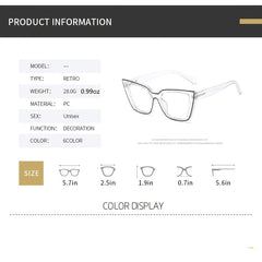 Oversize Cat Eye Blue Light Glasses Unisex Relieve Eye Fatigue & UV Glare